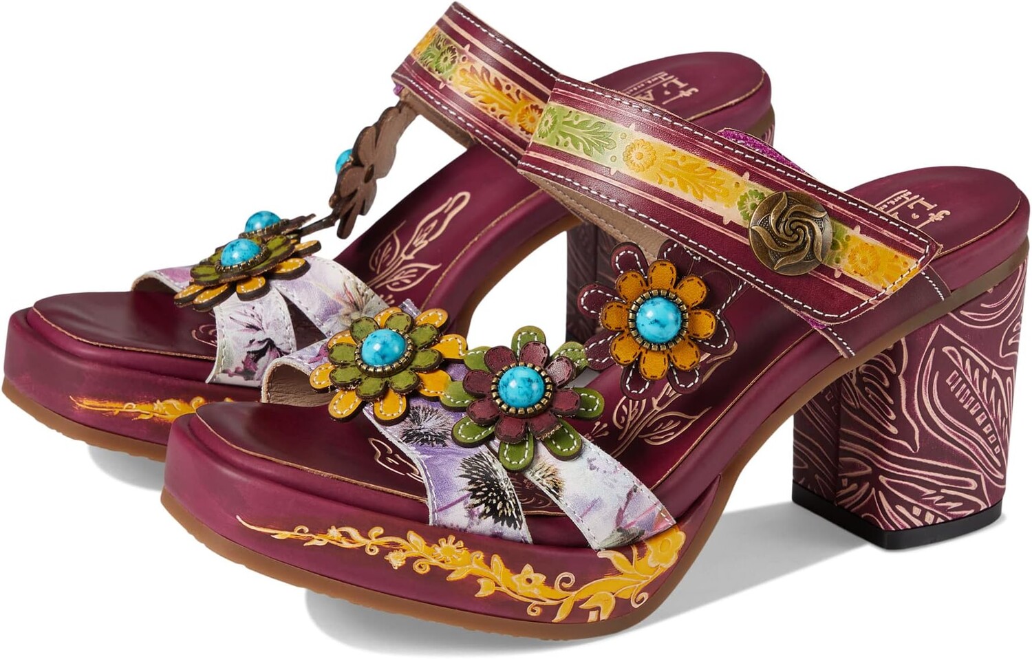 

Босоножки Ginevra L'Artiste by Spring Step, цвет Plum Multi