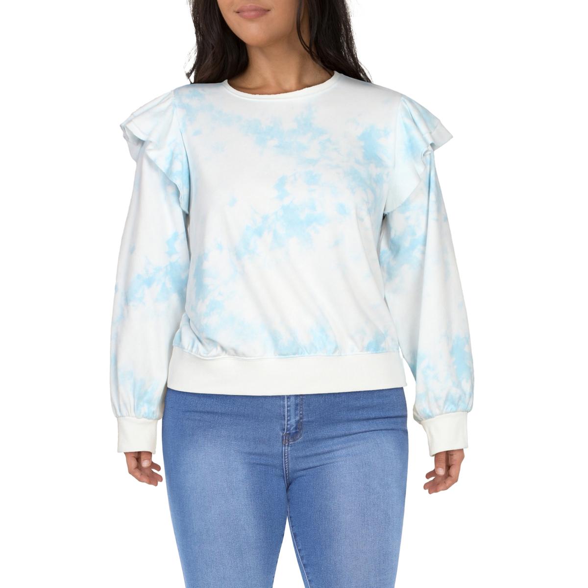 

Женская толстовка с оборками в стиле тай-дай 1.State, цвет tie dye blue