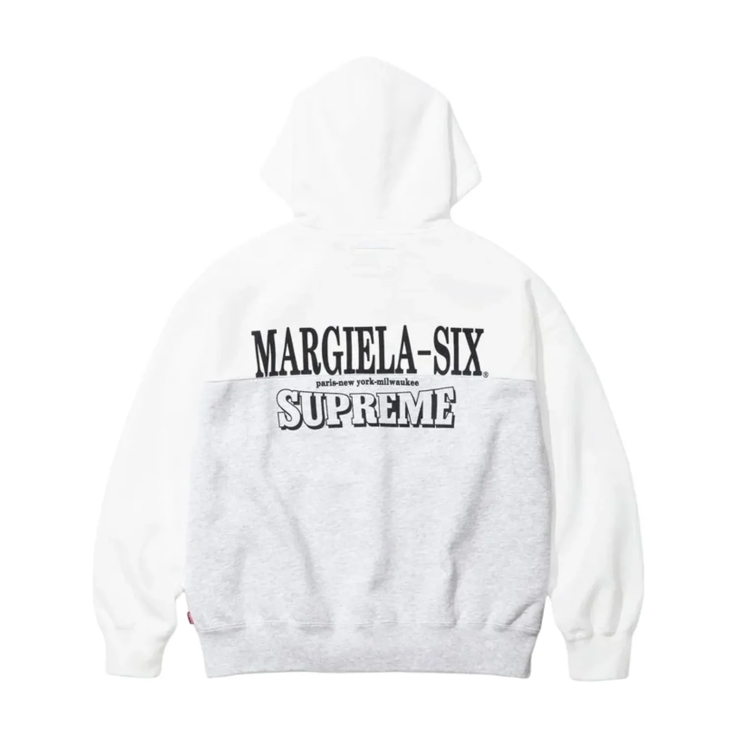 Толстовка Supreme x MM6 Maison Margiela Eagle на молнии с капюшоном, белая — фото 2