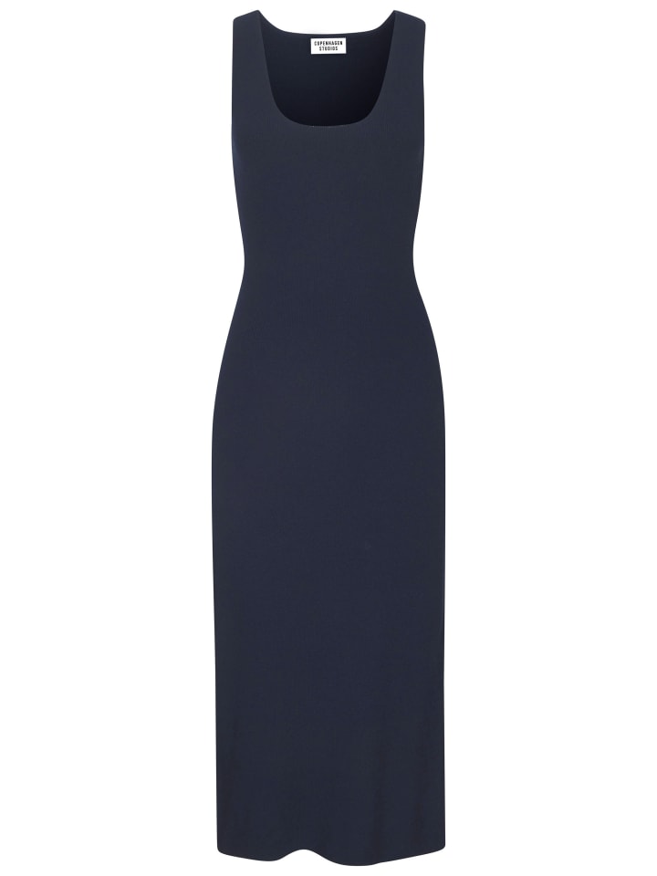 

Copenhagen Studios Вязаное платье темно-синего цвета