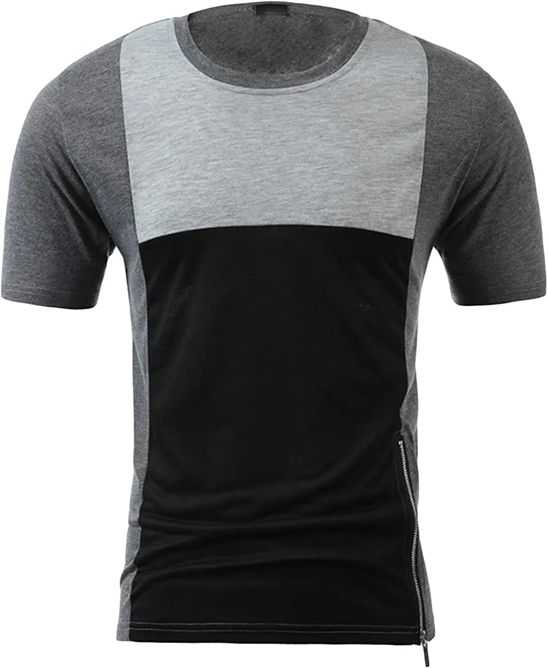 Мужская футболка для тренировок Muscle Workout с боковой молнией Slim Fit