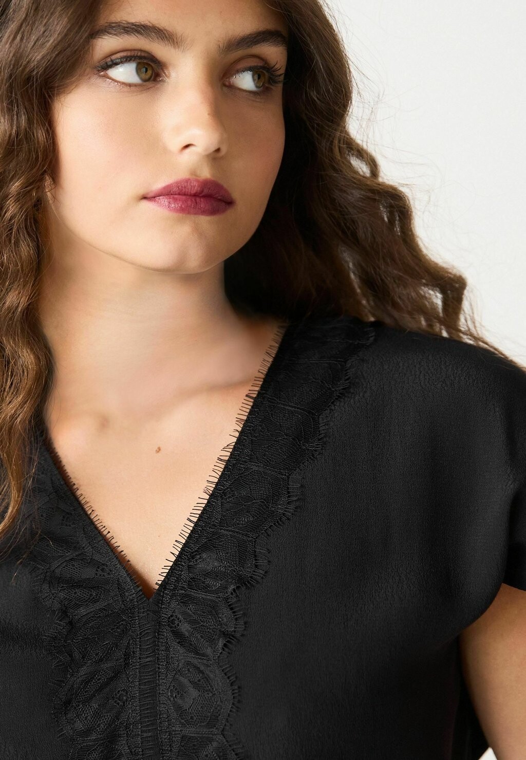 

Блуза SHORT SLEEVE TRIM Next, черный