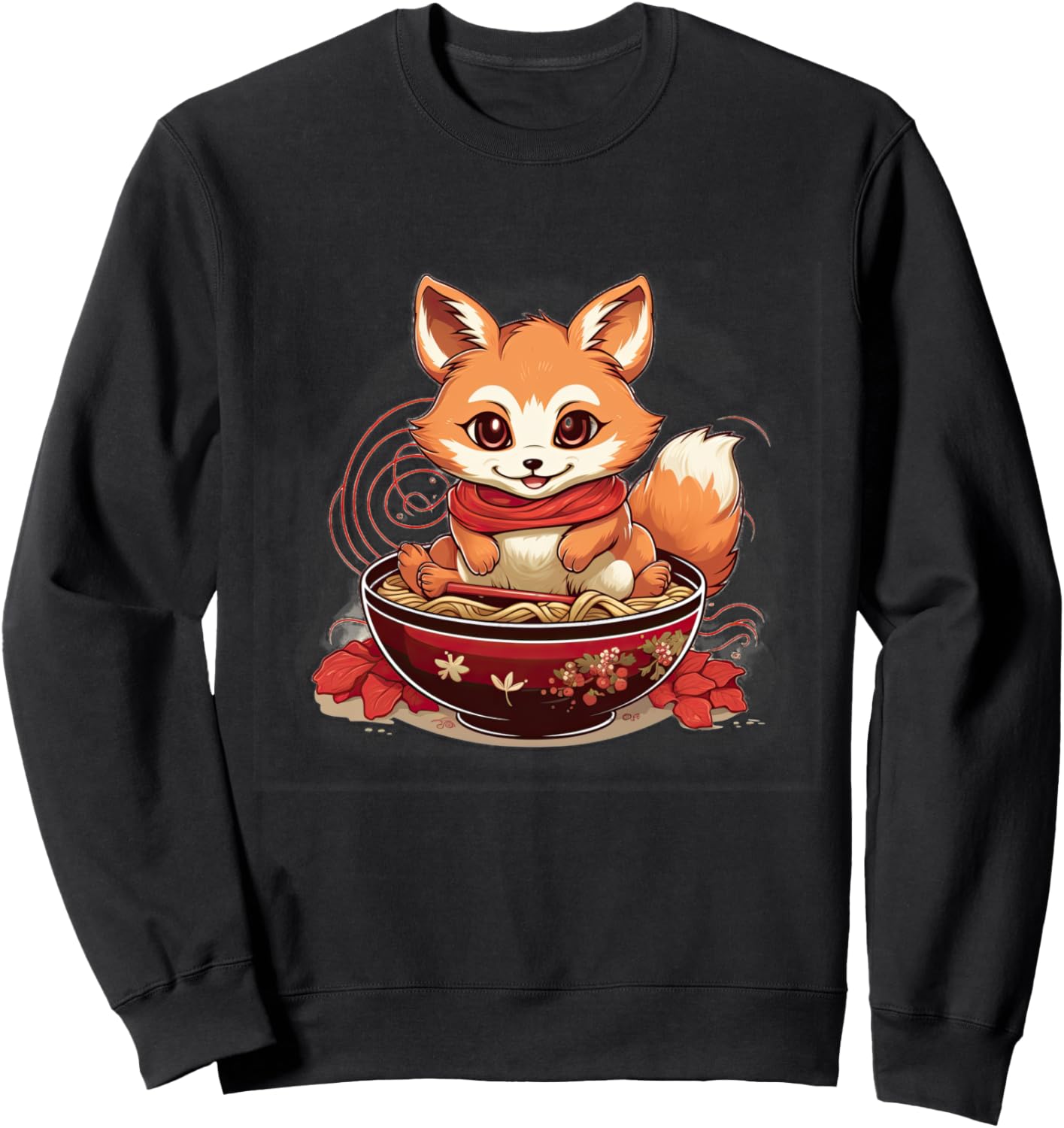 

Толстовка Japanese Ramen Eating Animal Design, черный