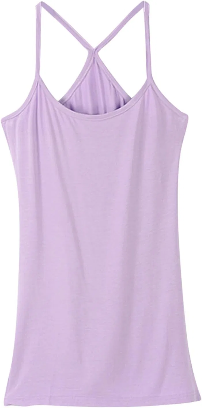 Женский топ на тонких бретелях, свободный, Athletic, A01_purple