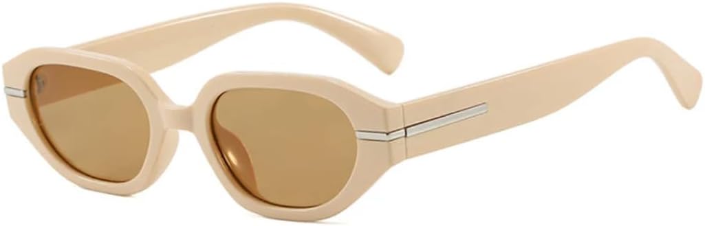 

Солнцезащитные очки с защитой UV400 | Маленький размер, цвет «кошачий глаз», яркие линзы | для женщин и мужчин, для занятий спортом на открытом воздухе и вождения DSVIGF, Beige Tea