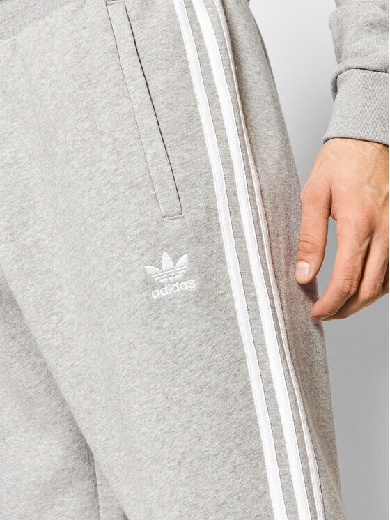 Спортивные штаны приталенного кроя Adidas, серый — фото 4