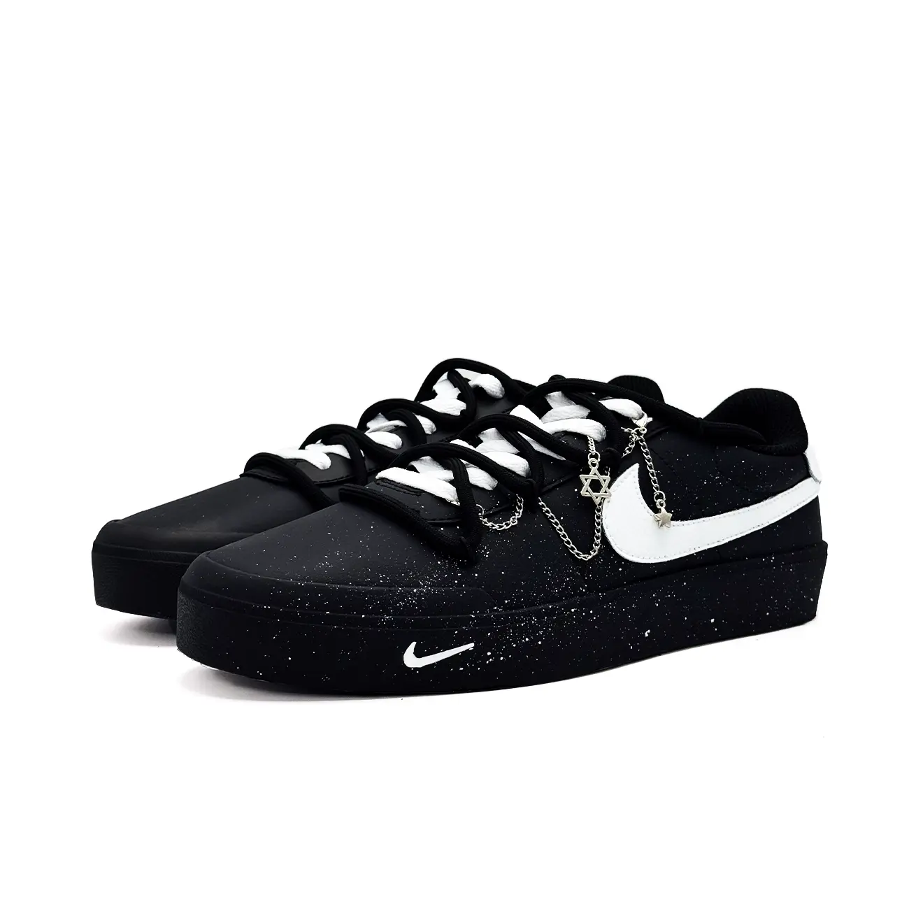 Nike Кроссовки для скейтбординга мужские low top черно-белая расцветка — фото 3