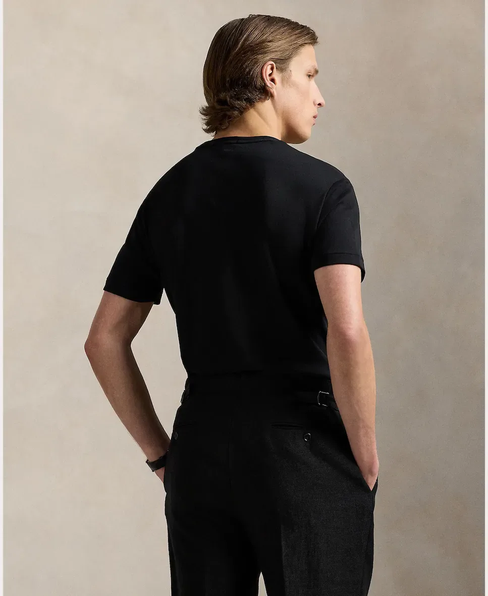 Мужская футболка из хлопка пима BCI Polo Ralph Lauren, черный — фото 2