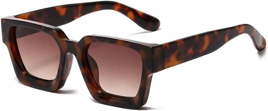 

Квадратные солнцезащитные очки 2027 для женщин, модные синие панк-очки, винтажные зеленые солнцезащитные очки для мужчин, защита от УФ-излучения UV400, женские ретро-очки MTZJH, Leopard