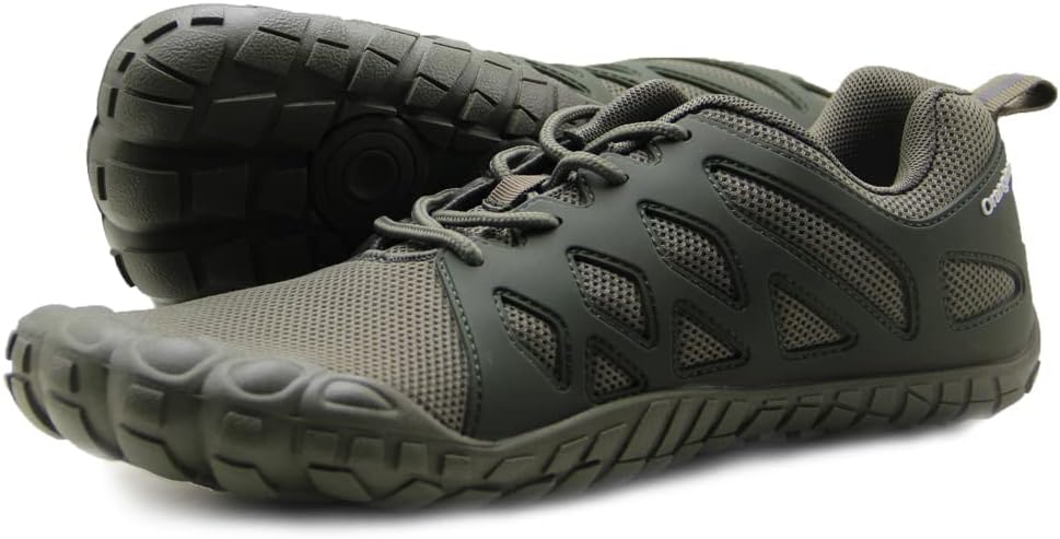 

Мужские обувь Oranginer Босиком - Широкий носок для большого пальца - Минималистичные кроссовки для кросс-тренинга для мужчин, зеленый