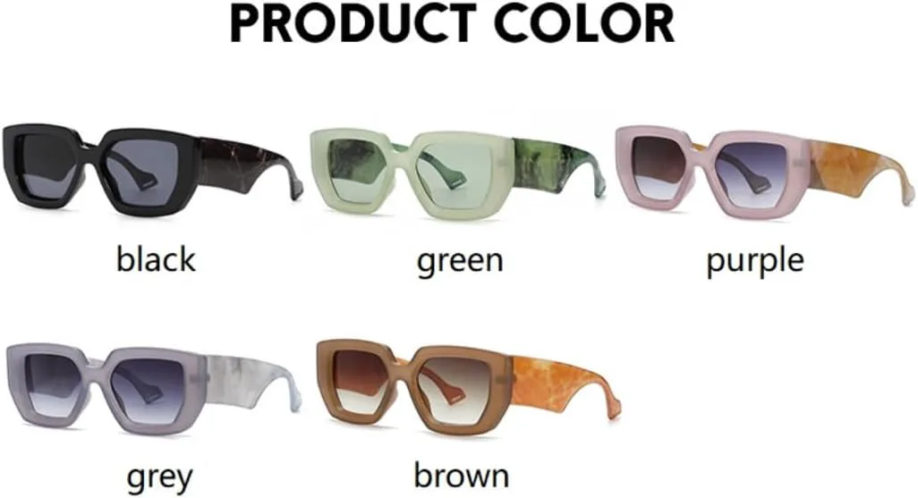 

Солнцезащитные очки для мужчин и женщин - защита UV400 - яркая оправа с широкими дужками для занятий спортом на открытом воздухе и вождения DSVIGF, Brown