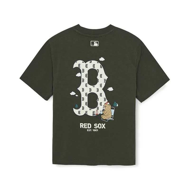 Футболка с круглым вырезом Moderate MLB KIDS, Dark Army Green — фото 3