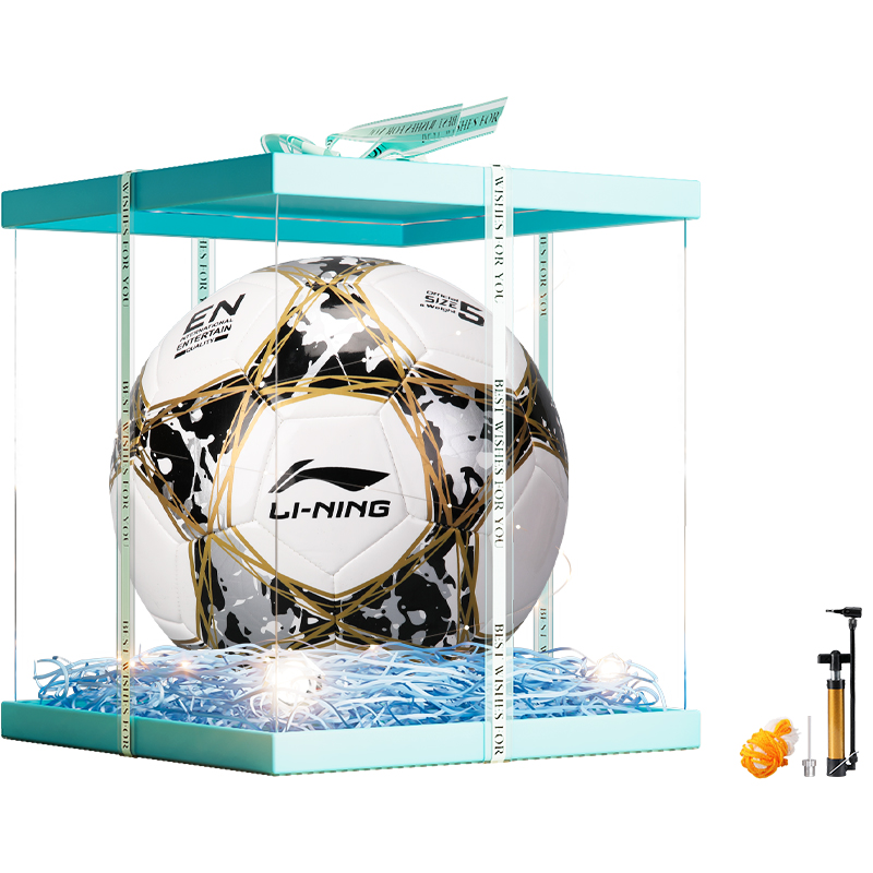 

Детский футбольный мяч Machine-Stitched Unisex для пляжа, травы и зала LINING, синий Box