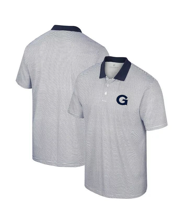 

Мужская белая рубашка-поло Georgetown Hoyas Print Stripe Colosseum