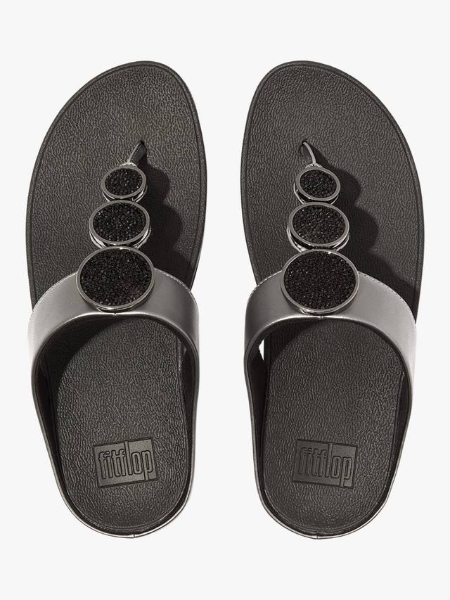 Песочницы Halo Bead Circles с перемычкой T-Bar FitFlop, Pewter Black — фото 4