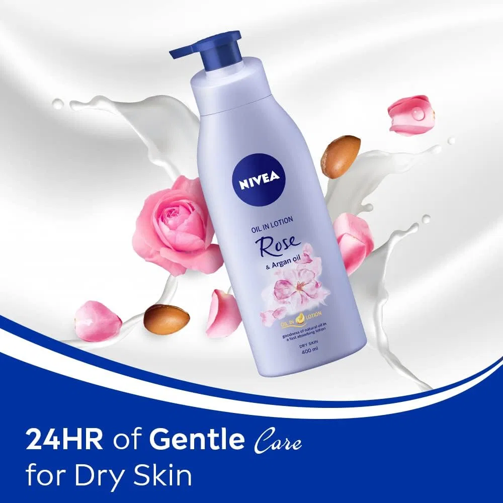 Лосьон Nivea — Для тела с маслом розы и арганы, 400 мл — фото 3