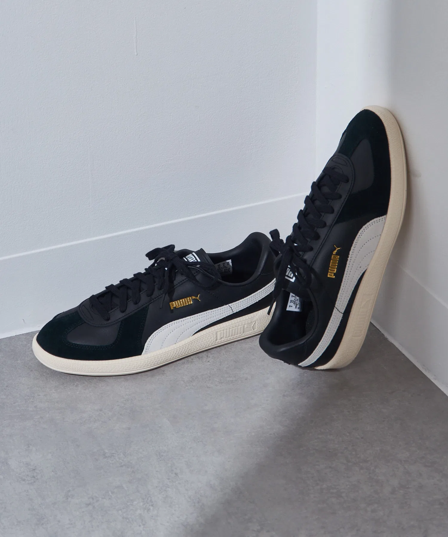 Унисекс кроссовки PUMA Army Trainer из кожи чёрные — фото 3