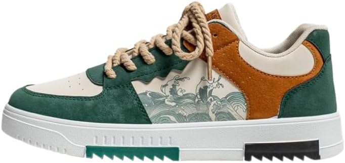 

Мужские ретро стильные повседневные кроссовки с контрастными вставками в стиле скейтборд Txlkgqw, зеленый