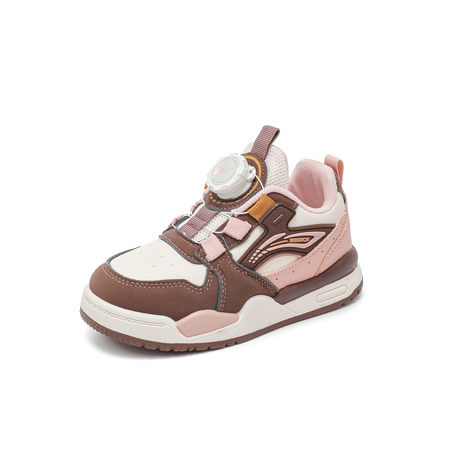 

Детские прогулочные ботинки mid top с амортизацией и износостойкостью WARRIOR, бежевый/розовый/красный