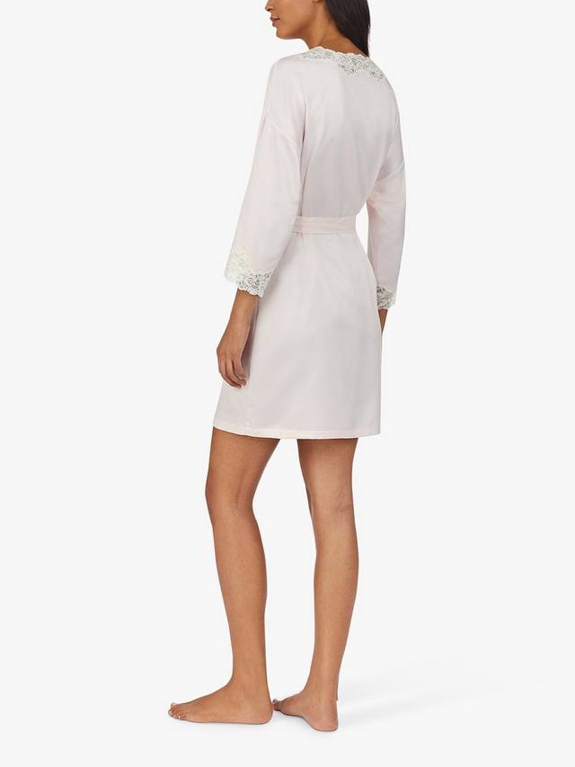 Лорен кимоно-халат из сатина с кружевными деталями Ralph Lauren, Pink — фото 3