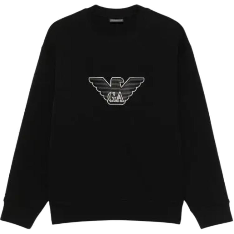 

Свитшот с нашивкой логотипа EMPORIO ARMANI, черный