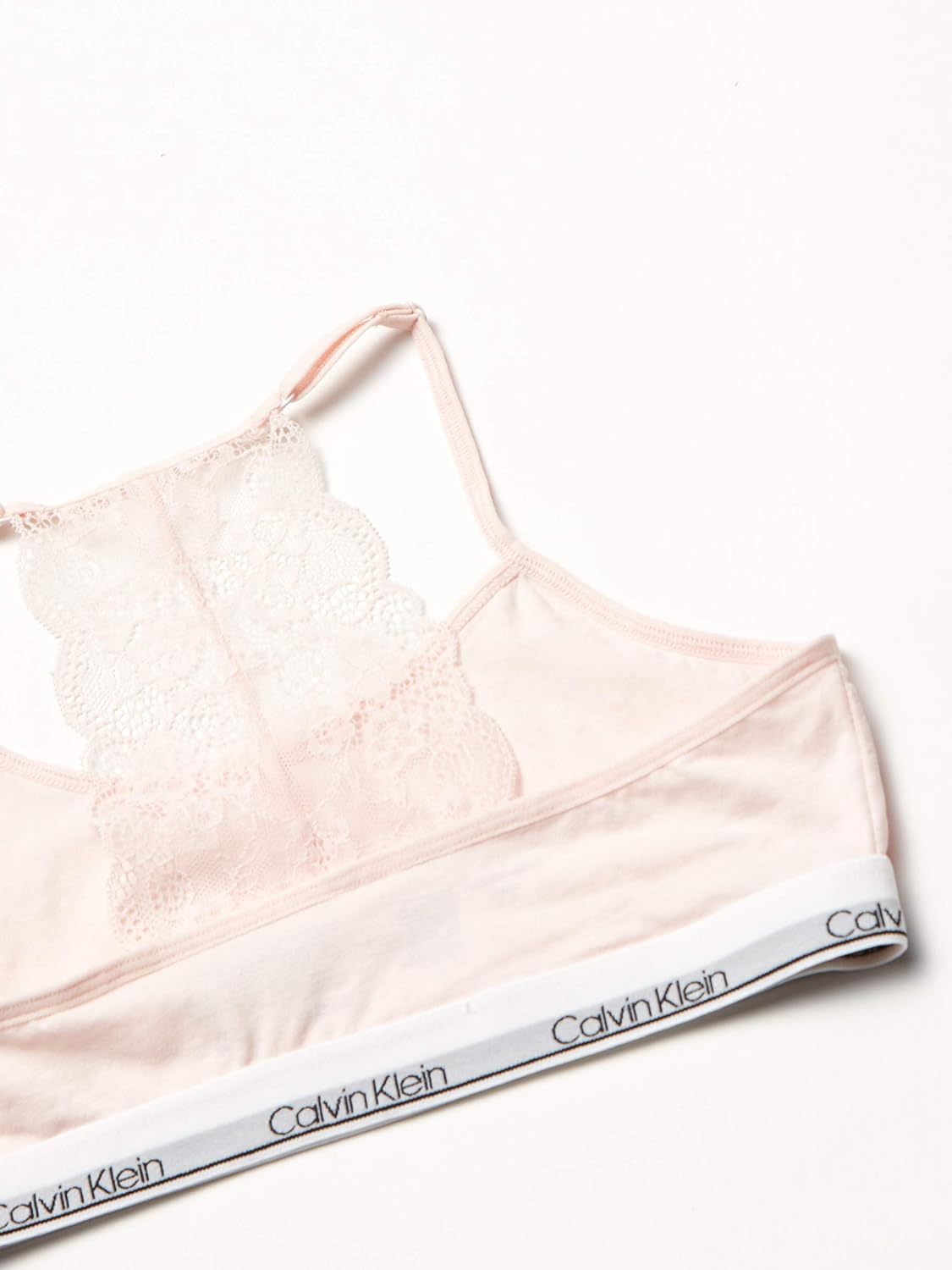 Хлопковый спортивный бюстгальтер-бралетт Calvin Klein для девочек с регулируемыми бретельками, упаковка из 2 шт., 2 Pack - Crystal Pin, Nude — фото 2