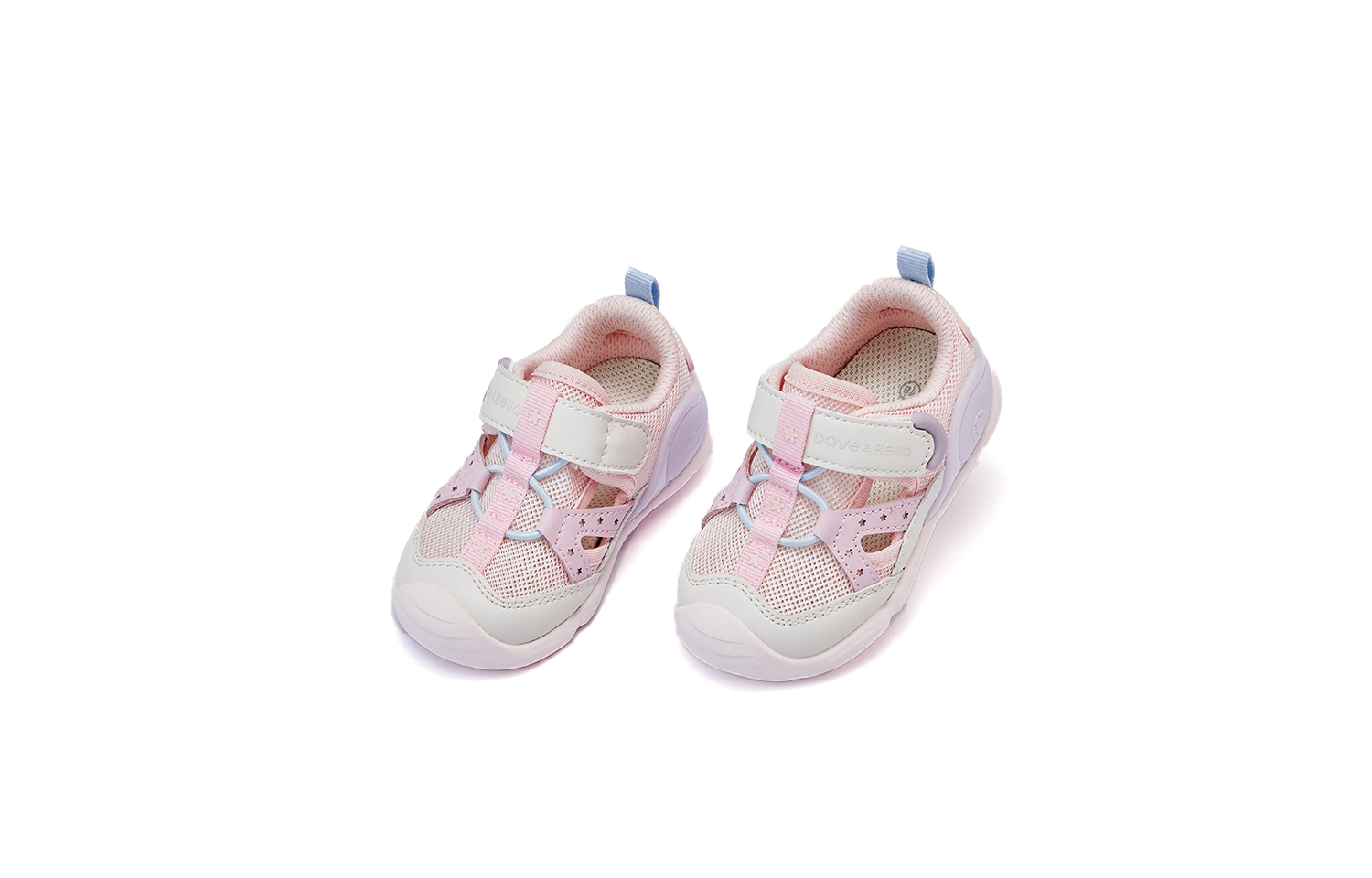 Кроссовки Slip Resistant Anti Kick Abrasion Resistant Breathable Toddler Shoes Infant And Toddler DAVE&BELLA, розовый — фото 4