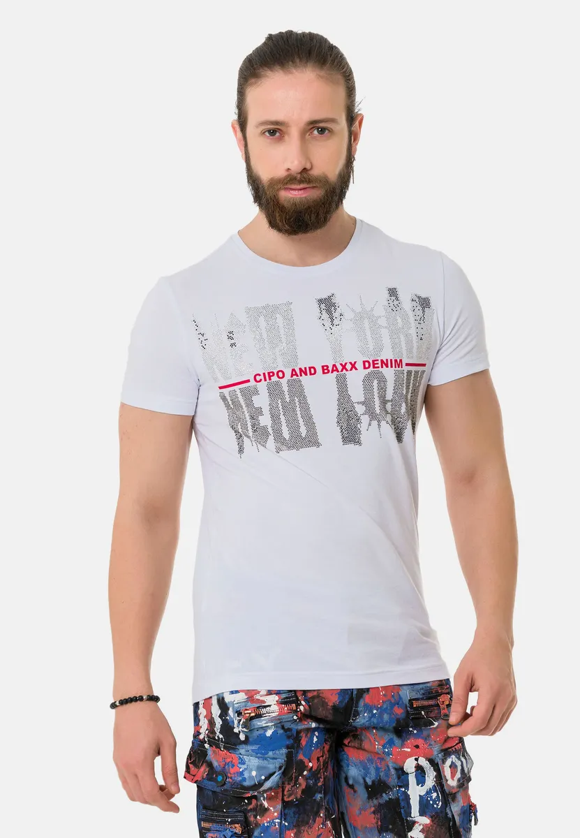 

Стильная футболка Cipo & Baxx, белый