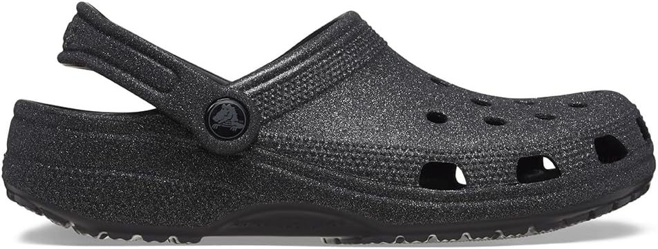 Унисекс сабо Crocs Classic с блестками, черный — фото 4