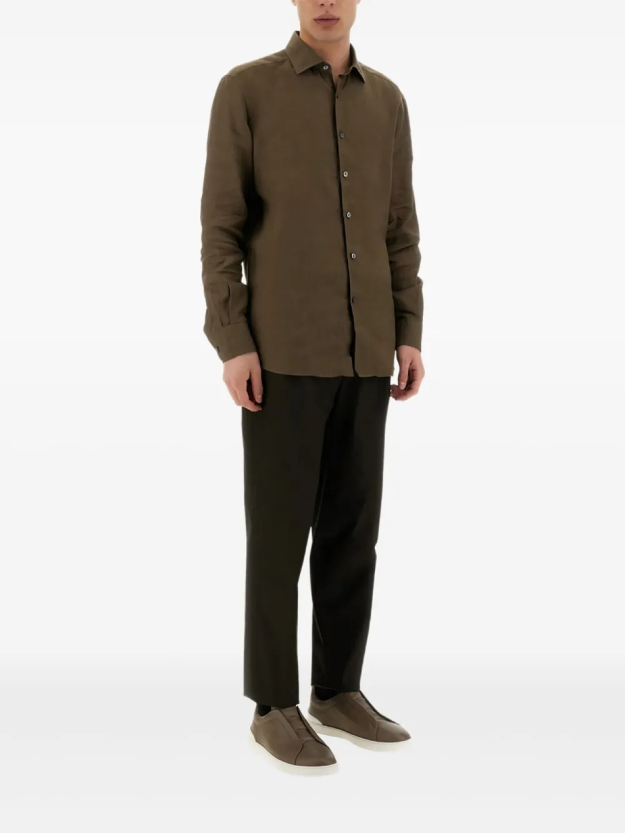 

Брюки с вытачками Zegna, коричневый