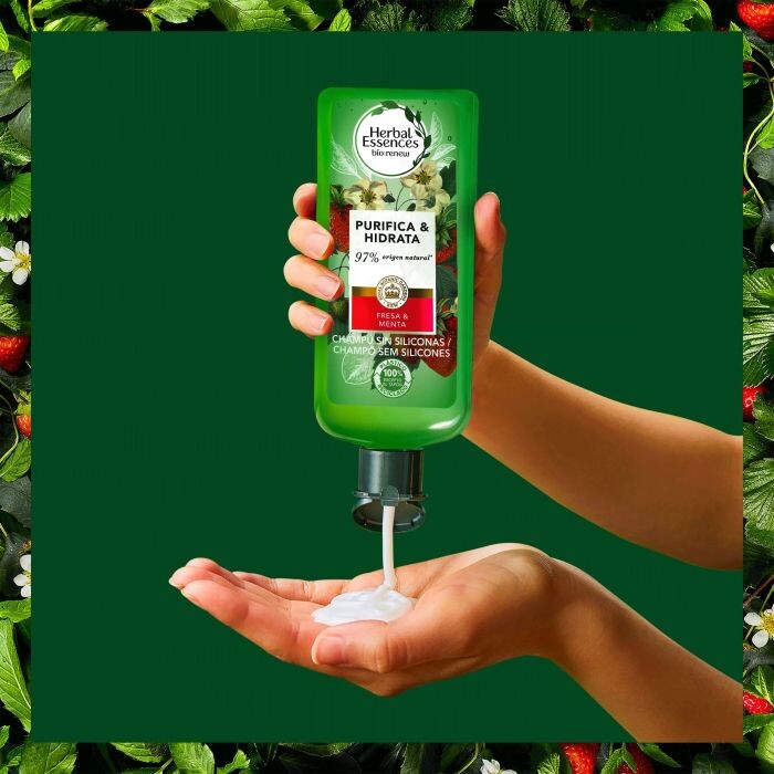 

Шампунь Bio Renew Champú Fresa y Menta Herbal Essences, 400 ml