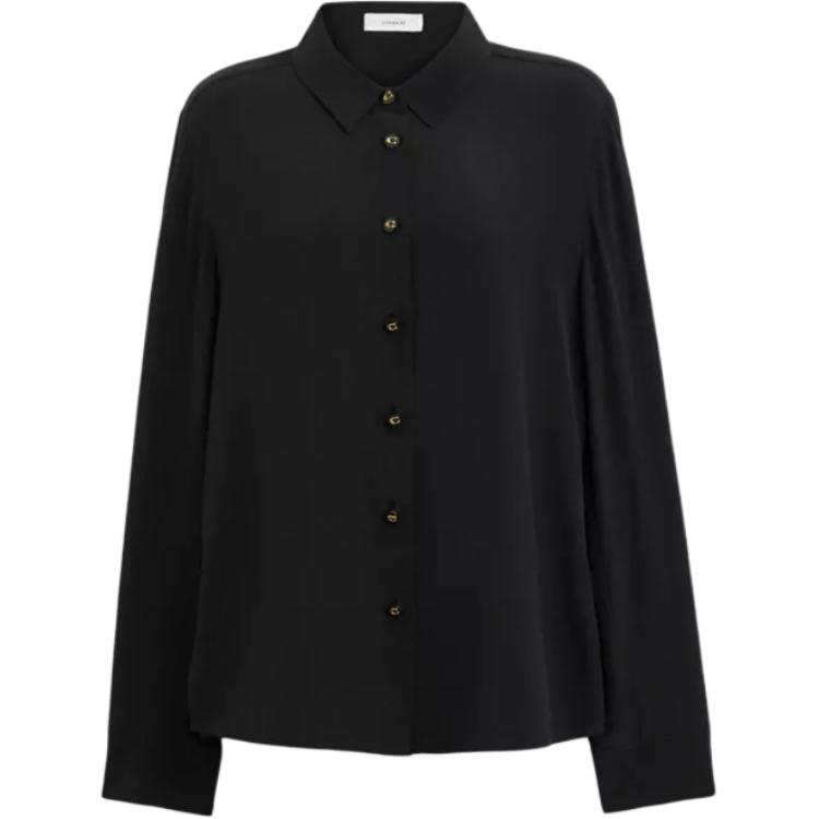 

COACH Рубашка Women's Black Lapel Moderate Others