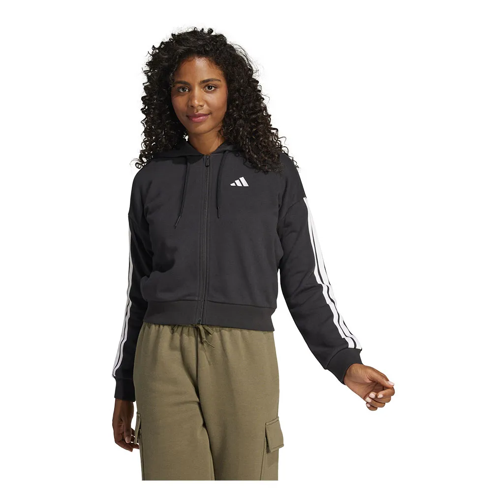 

Толстовка adidas Essentials 3 Stripes French Terry full zip, черный