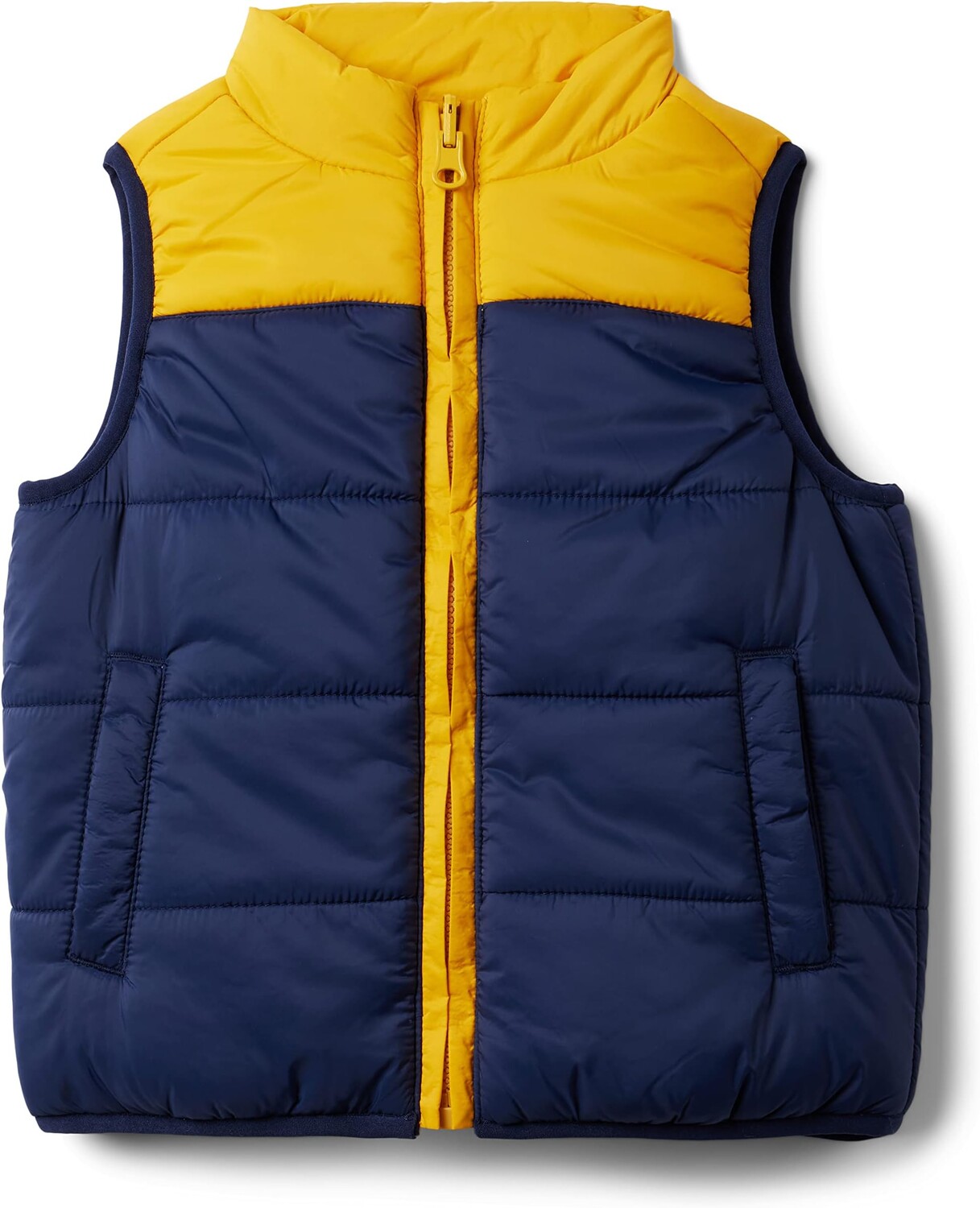 

Пуховик Janie and Jack Blocked Puffer Vest, синий