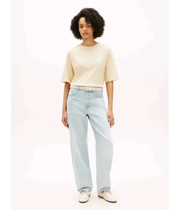 Футболка loose fit Tommy Hilfiger, бежевый — фото 2