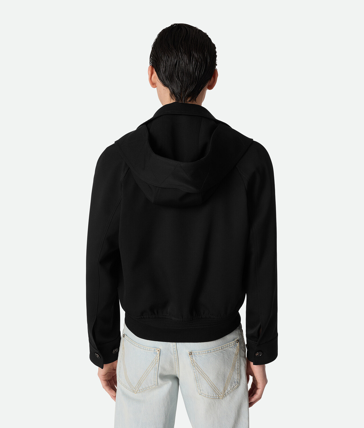 Grain de poudre blouson BOTTEGA VENETA, черный — фото 3