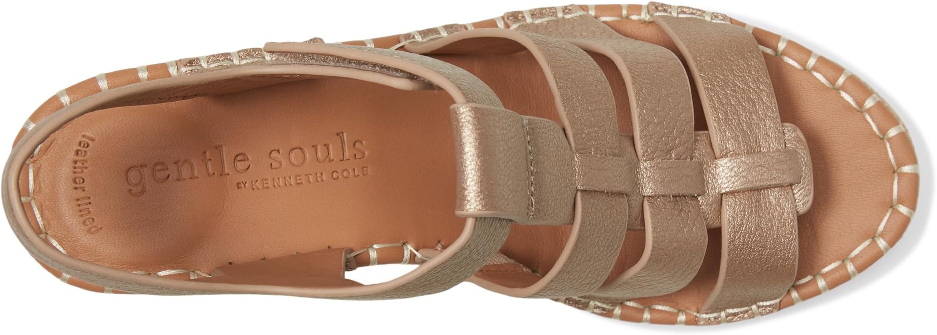 Сандалии Gentle Souls by Kenneth Cole Capelin, цвет Matte Gold Leather — фото 2