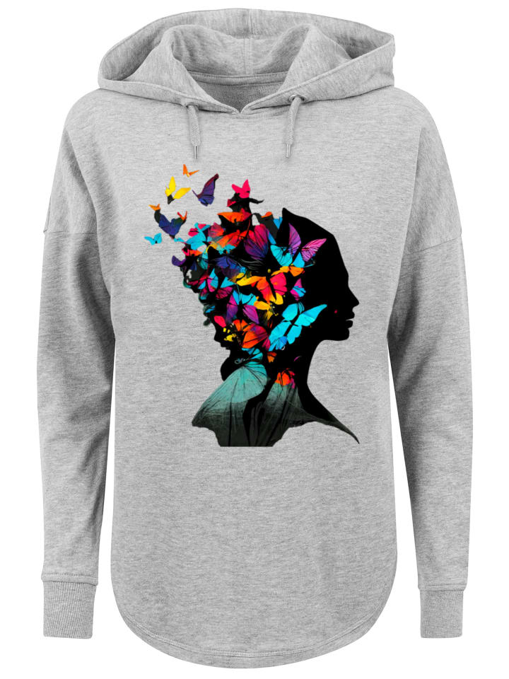 

F4NT4STIC Худи оверсайз с силуэтом бабочки, серого цвета
