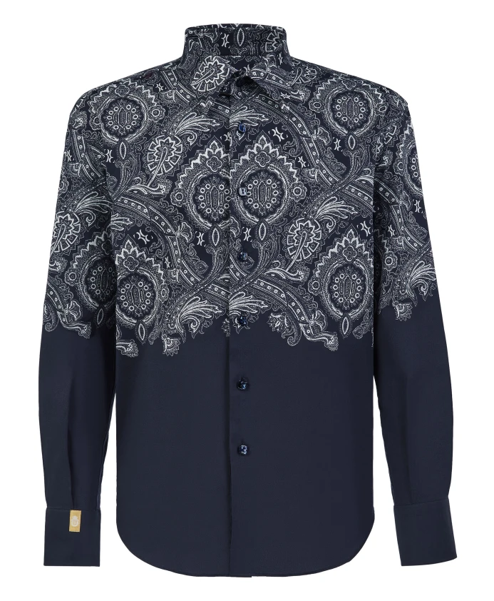 

Рубашка Gold cut ls milano с узором пейсли Billionaire, синий