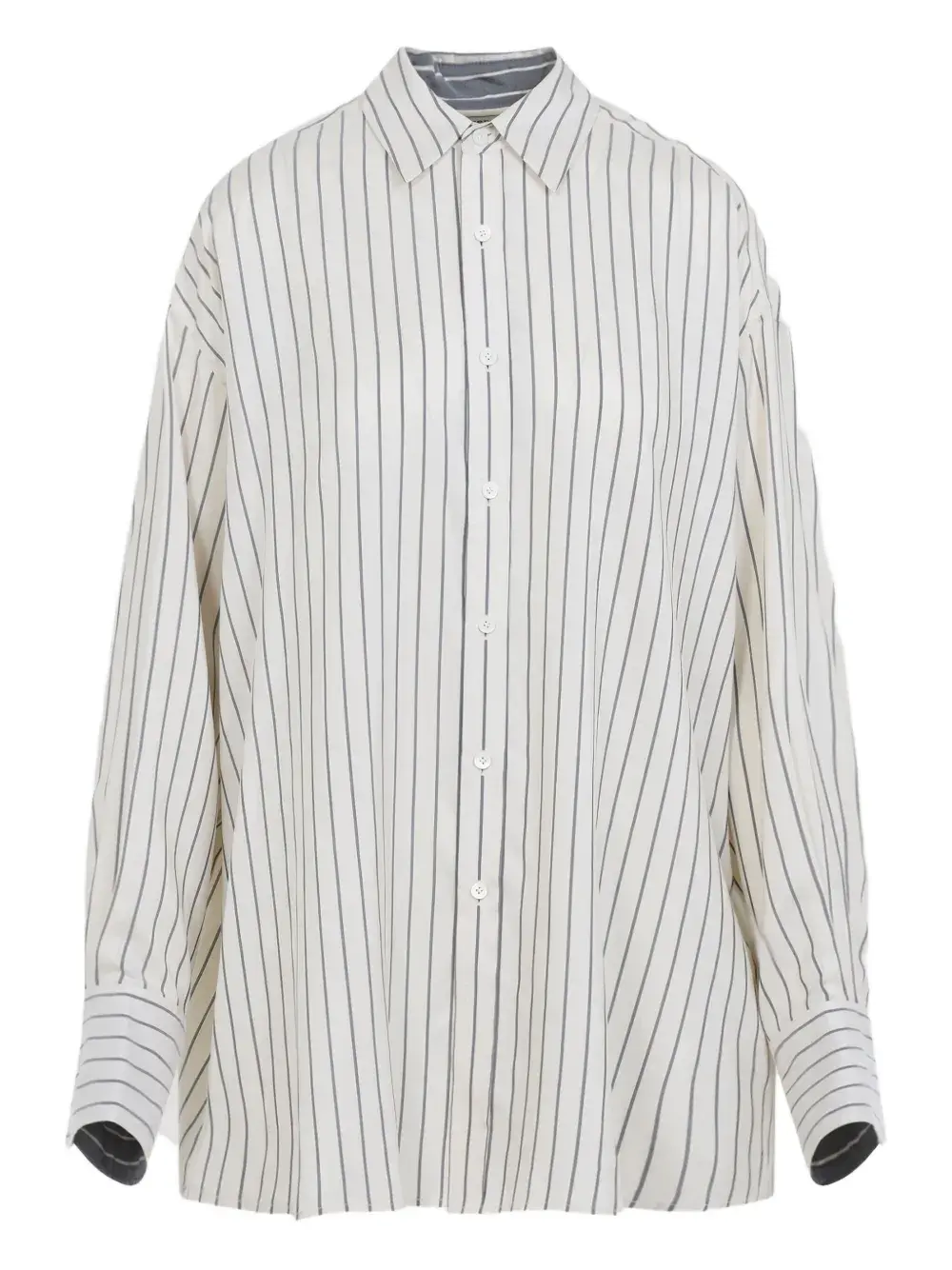 

Шелковая рубашка в полоску Carven, серый