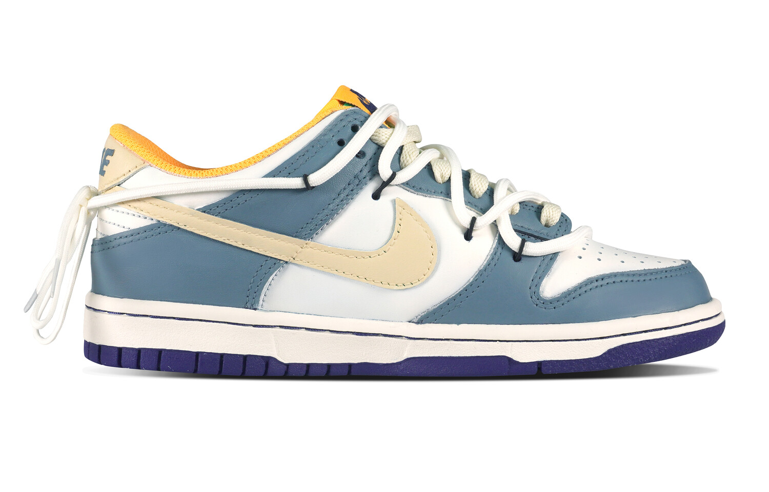 

Кроссовки для скейтбординга Dunk женские с низким верхом, белый/королевские синий Nike