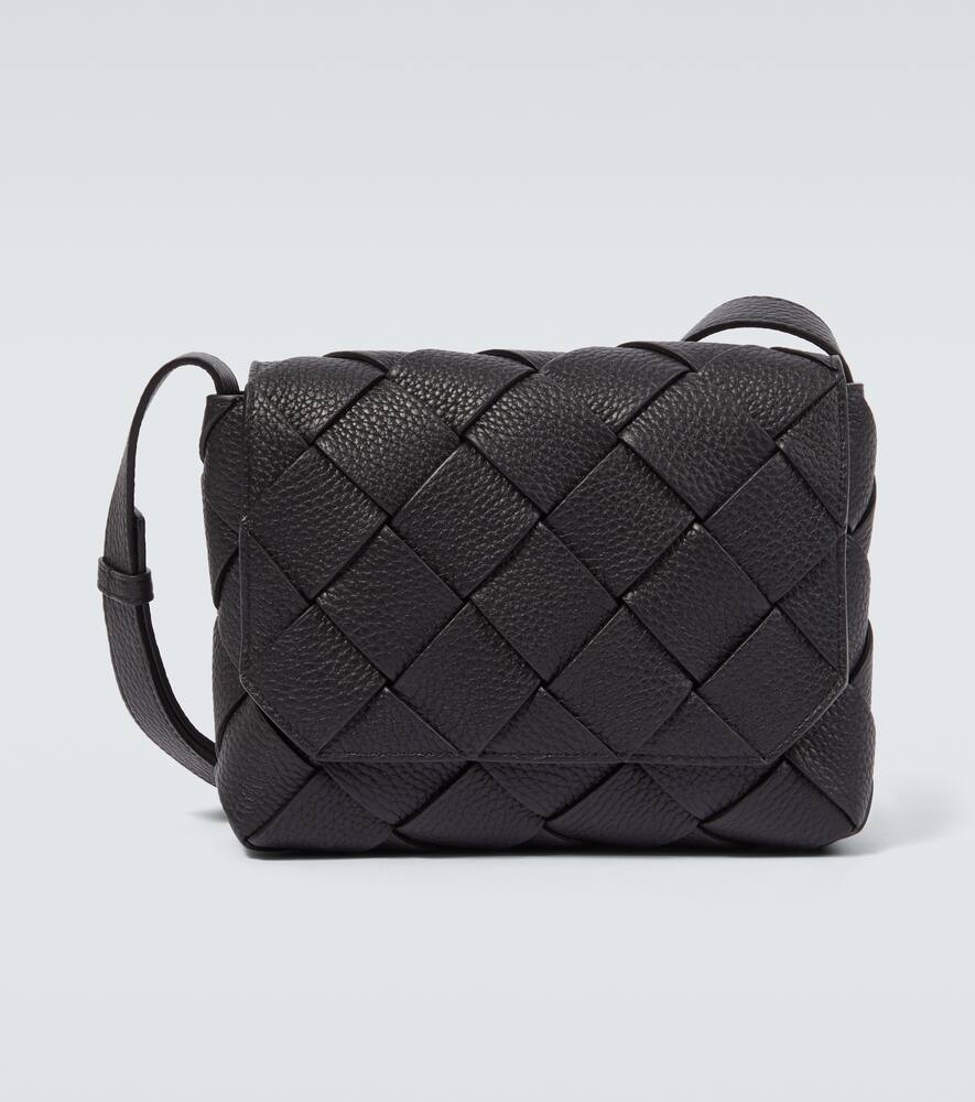 

Кожаная сумка через плечо Diago Intreccio Bottega Veneta, Black-Silver