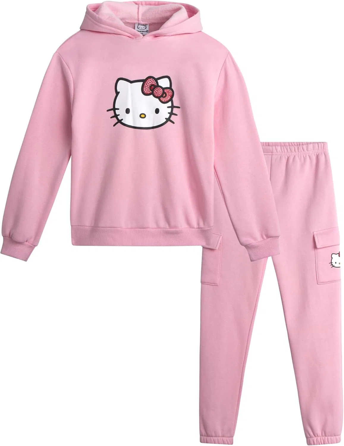 Детский спортивный костюм Hello Kitty, 2 предмета: худи и карго-джоггеры, Sweet Lilac