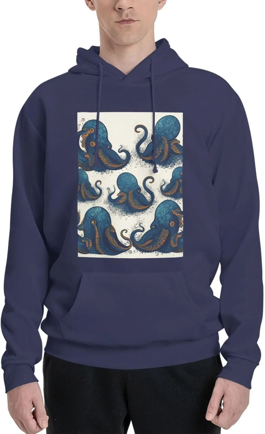 

Мужская флисовая толстовка с капюшоном octopus LKWSCGHM