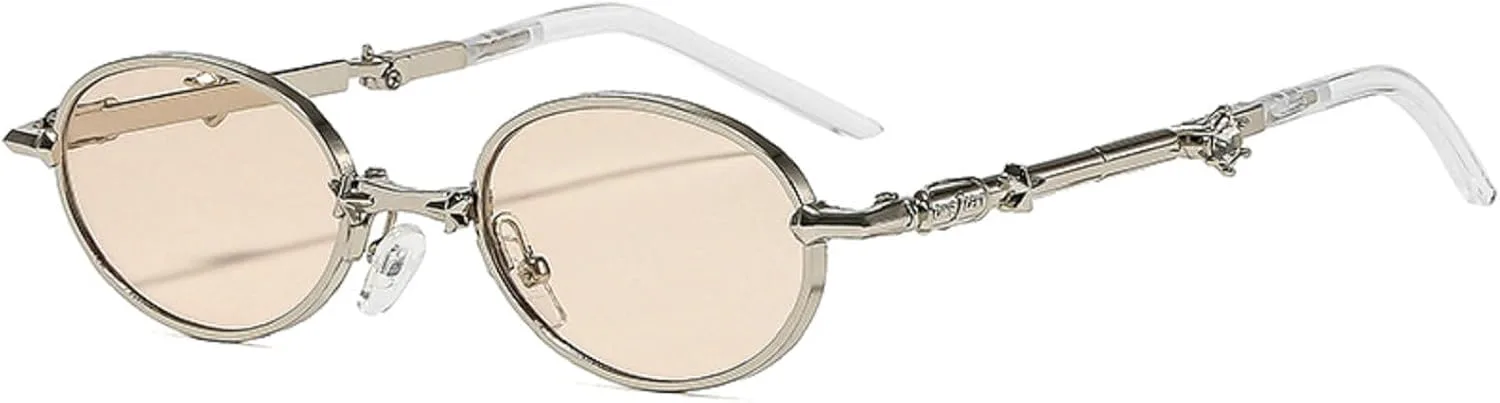 

Женские солнцезащитные очки овальной формы с металлическими элементами, стразами и бриллиантами, модные солнцезащитные очки с кристаллами для женщин mincl, Tea