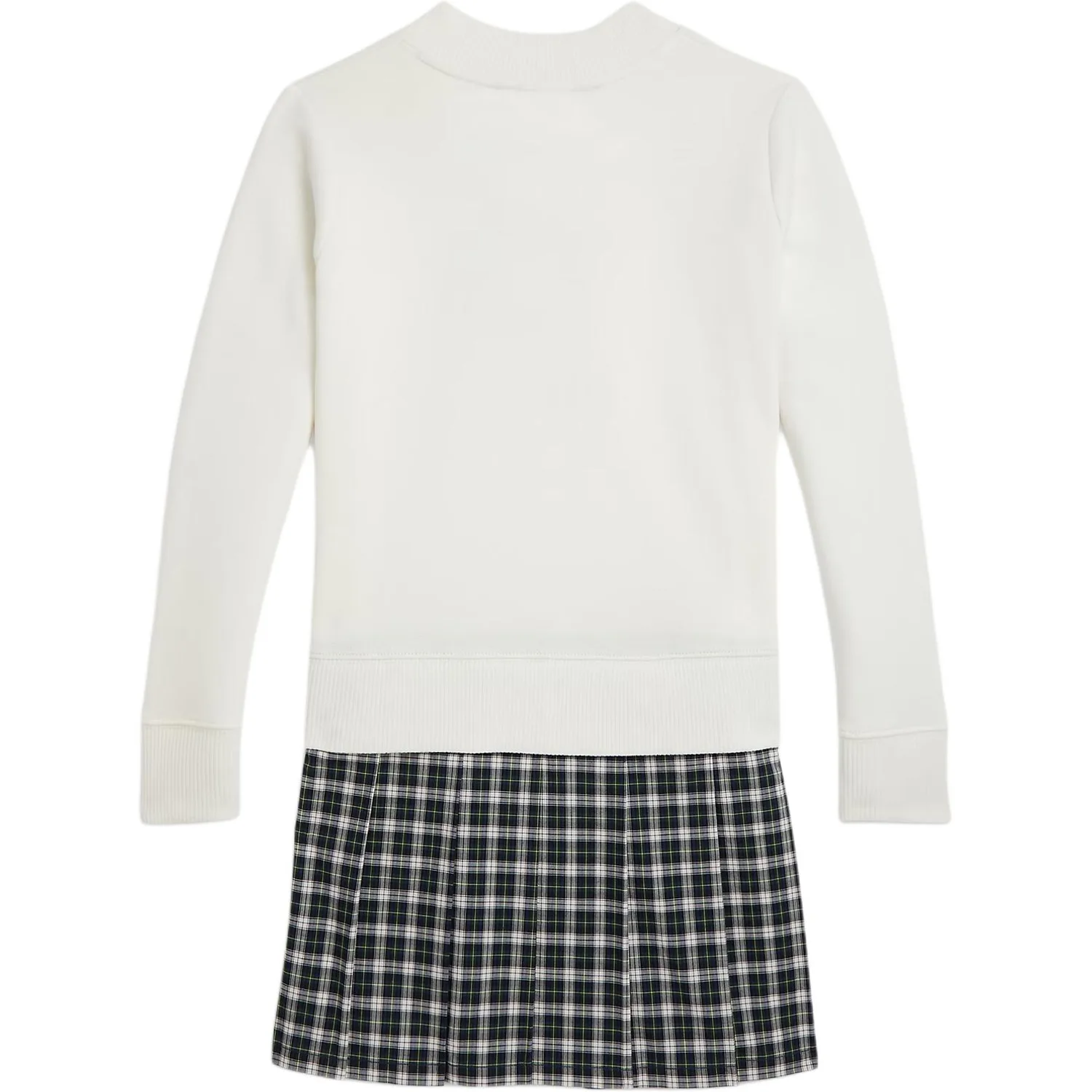 Детское платье с v-образным вырезом, короткое Polo Ralph Lauren, White/Multicolor — фото 3