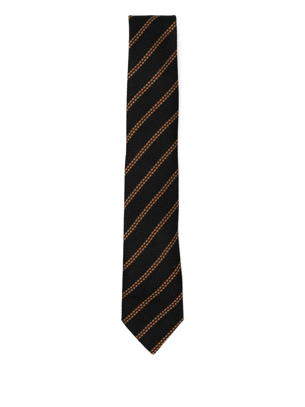

Полосатый шелковый галстук Zegna, черный