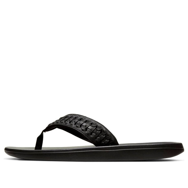 

Тапочки kepa kai 2 leather pure black slippers Nike, черный