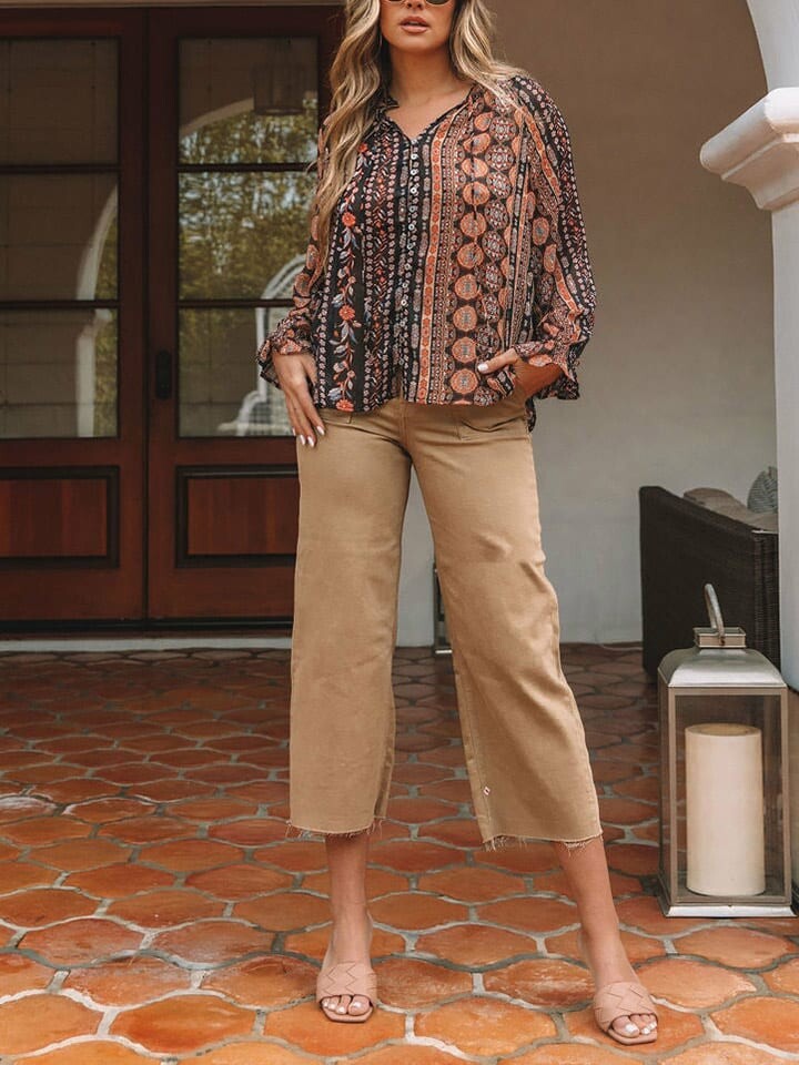 

Блуза Milan Kiss Bluse, цвет Schwarz/Camel