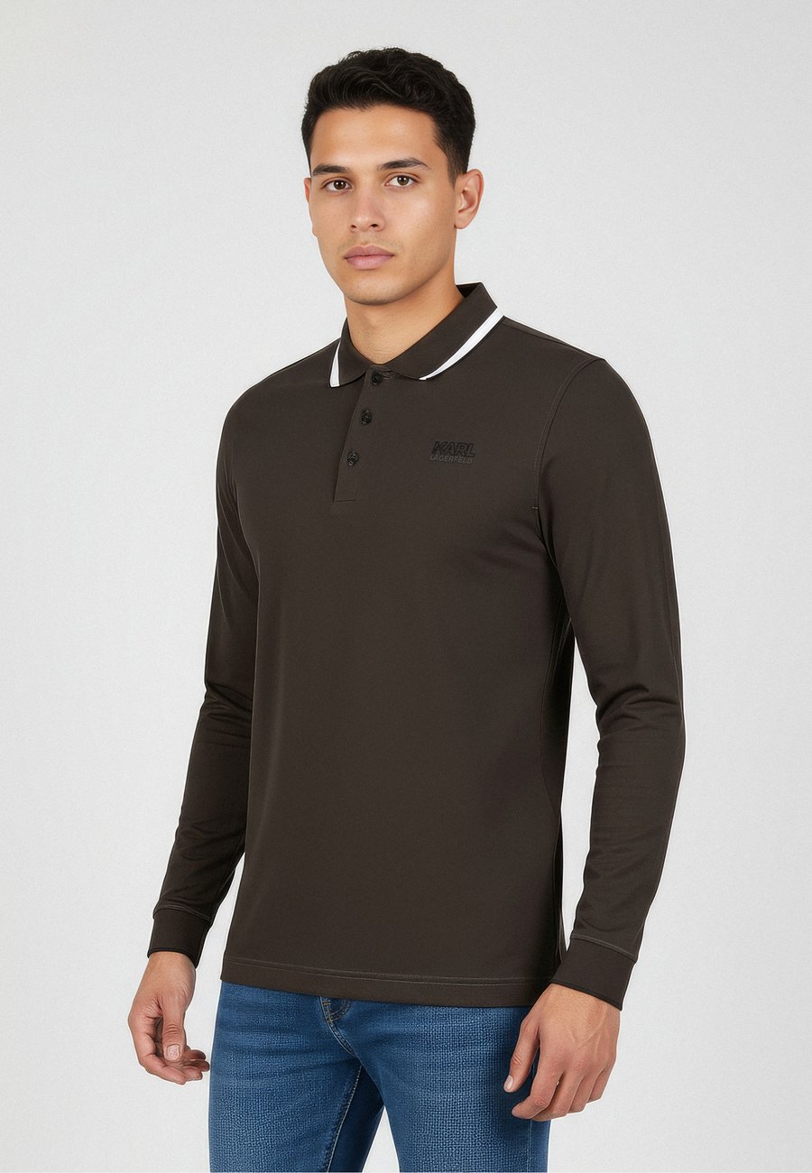 

Поло KARL LAGERFELD Polo shirt, Black-Brown/Dark Brown, Черный, Поло KARL LAGERFELD Polo shirt, Black-Brown/Dark Brown